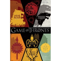 Plakát Game of Thrones - znaky rodů