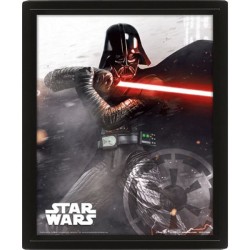 Zarámovaný 3D obraz Star Wars - Vader vs Skywalker